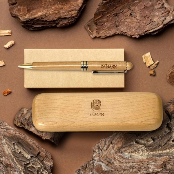 Bút Gỗ kèm Hộp Gỗ Maple